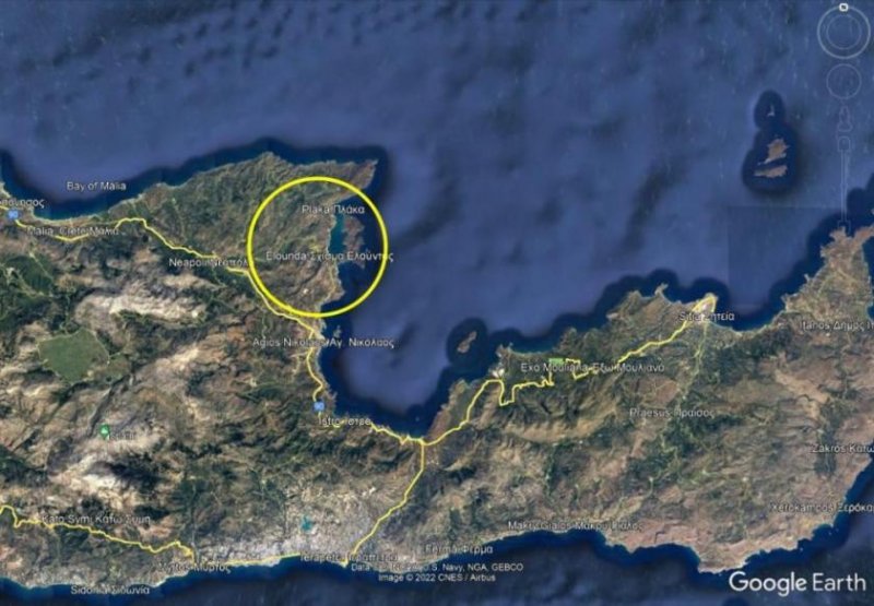 Schisma Eloundas Kreta, Elounda: Baugrundstück mit Meerblick zu verkaufen Grundstück kaufen